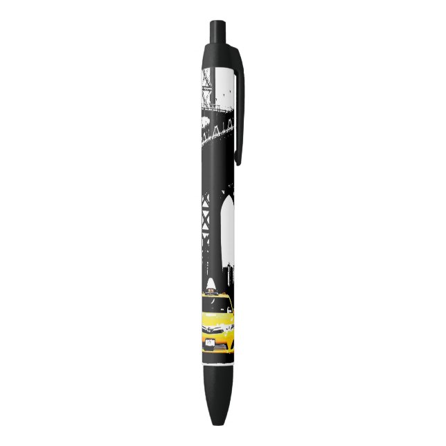 Stylo Noir New York City Yellow Taxi Brooklyn Bridge Nyc (Bas (Vertical))