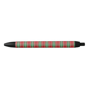 Stylo Noir Noël Stylé Vacances Rustique Rouge Pays Plaid