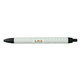 Stylo Noir Nœud de Coquette Charmant Carrelage Géométrique Cr