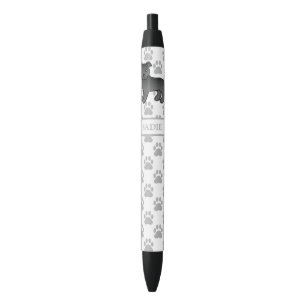 Stylo Noir Noir Anglais Staffie Cute Cartographie Chien & Nom