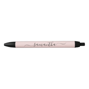 Stylo Noir Nom de la signature de nettoyage élégant