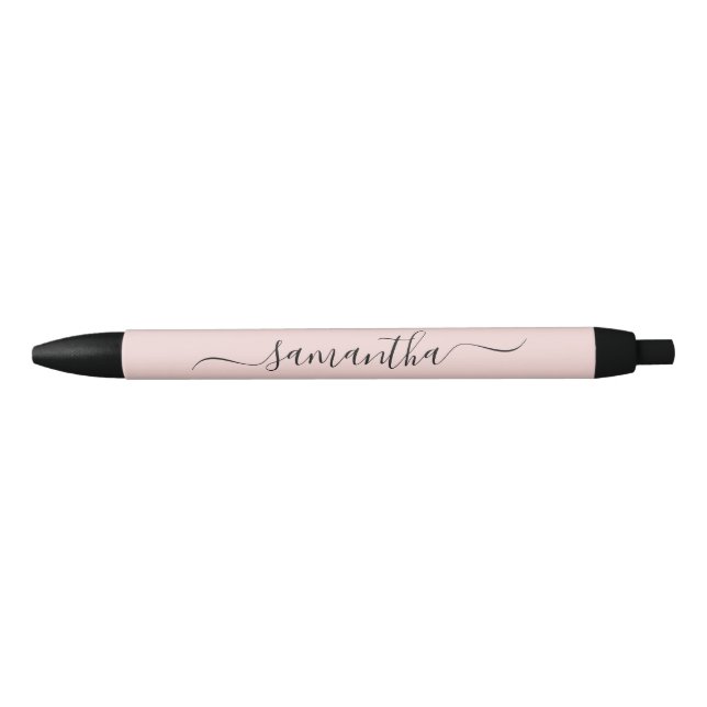 Stylo Noir Nom de la signature de nettoyage élégant (Devant)