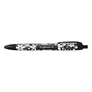 Stylo Noir Nom des marguerites florales