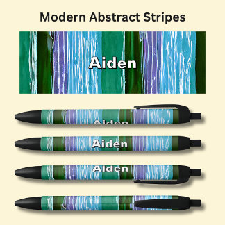 Stylo Noir Nom - Tons verts et bleus Tons Abstraits
