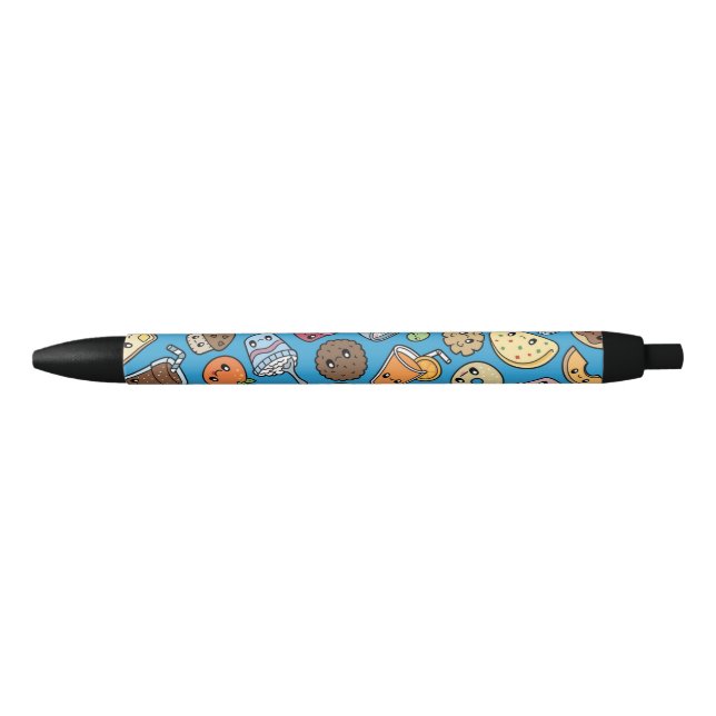 Stylo Noir Nourriture de petit déjeuner mignonne (Devant)