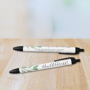Stylo Noir Nouvelle Adresse Entreprise Verdure
