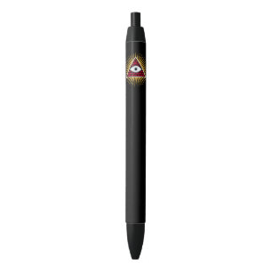Stylo Noir Oeil freemasonique