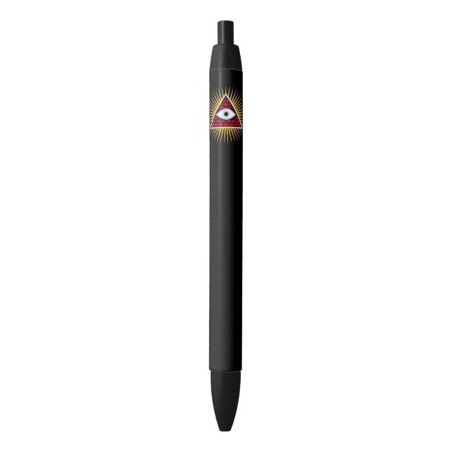 Stylo Noir Oeil freemasonique (devant Vertical)
