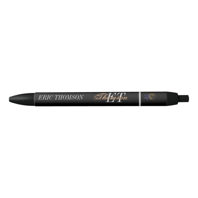 Stylo Noir OEuvre numérique Monogramme Star (Devant)
