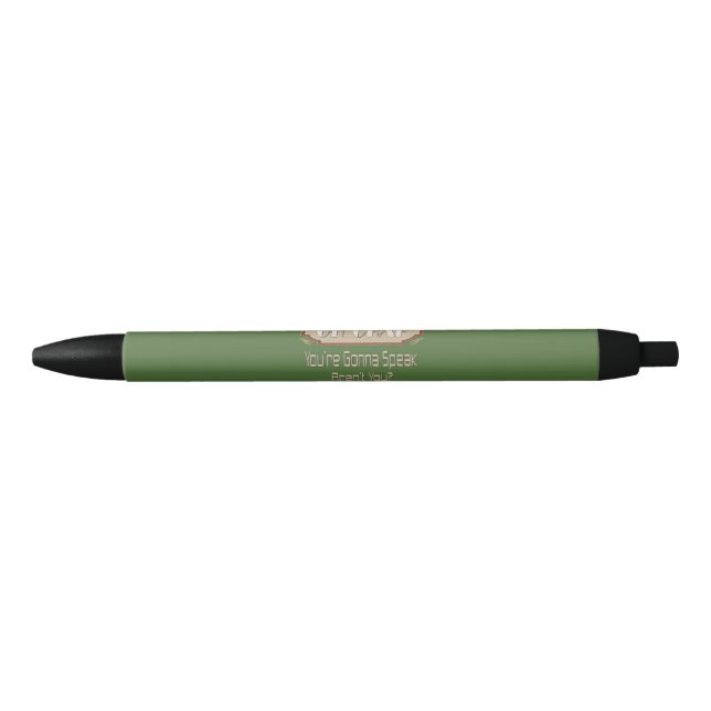 Stylo Noir Oh merde ! Vous allez parler n'êtes pas vous ? (Devant)