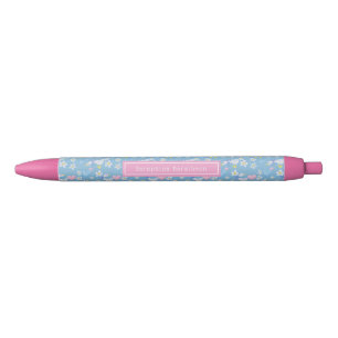 Stylo Noir Oies de campagne mignonne Nom personnalisé