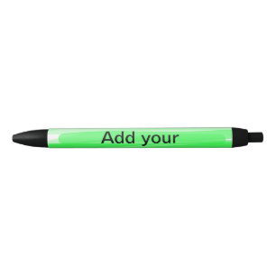 Stylo Noir Ombre verte minimale simple ajouter nom logo texte
