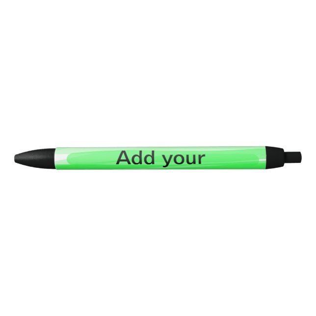 Stylo Noir Ombre verte minimale simple ajouter nom logo texte (Devant)