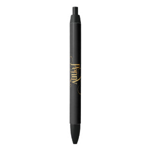 Stylo Noir Or tourbillonnant de penny de calligraphie de