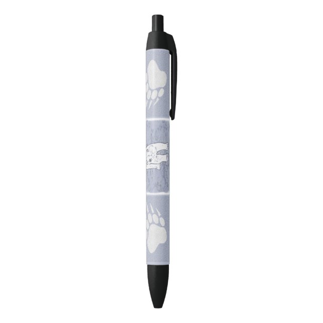 Stylo Noir Ours polaire sur la peinture sur glace - Art origi (Bas (Vertical))