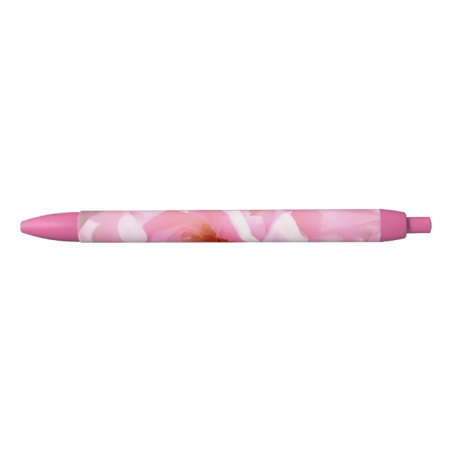 Stylo Noir pâlissez - les pétales de rose roses (Devant)