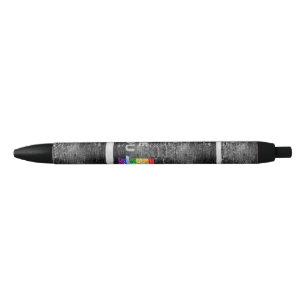 Stylo Noir Panneau urbain aux couleurs de la fierté arc-en-ci
