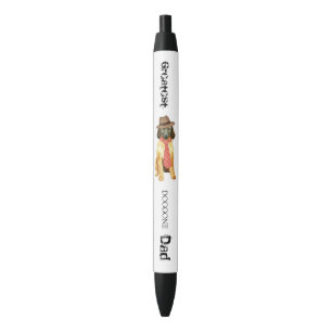 Stylo Noir Papa de lévrier afghan
