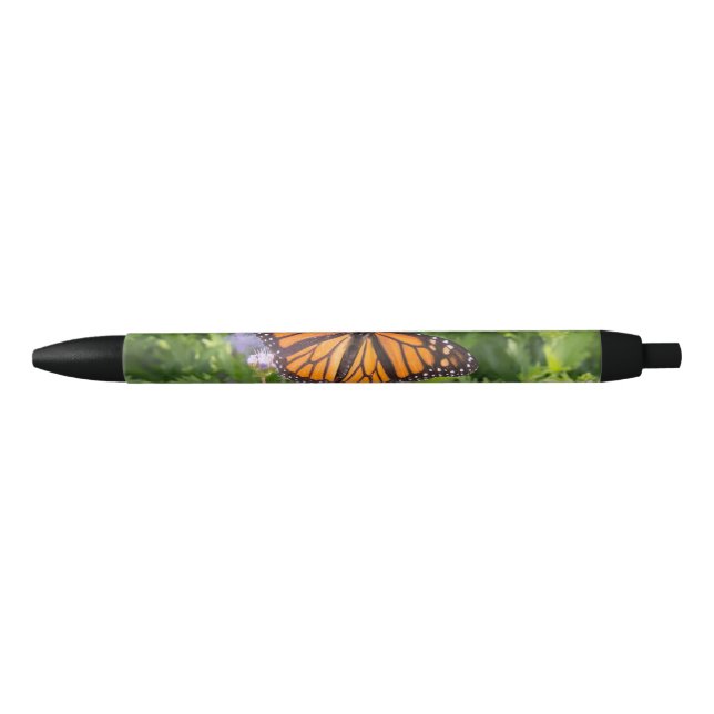 Stylo Noir Papillon de monarque (Devant)
