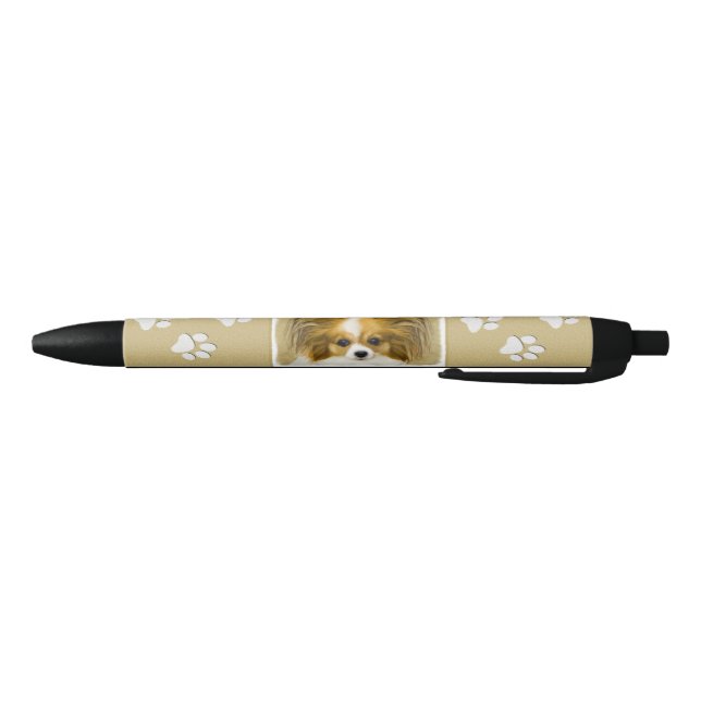Stylo Noir Papillon (Hound Tri) Peinture - Art Chien original (Bas)
