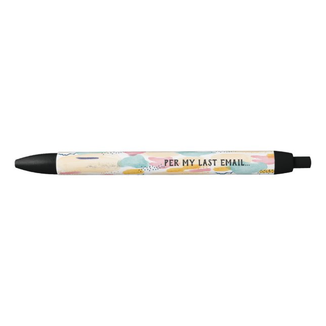 Stylo Noir Par mon stylet de messagerie Dernier (Devant)