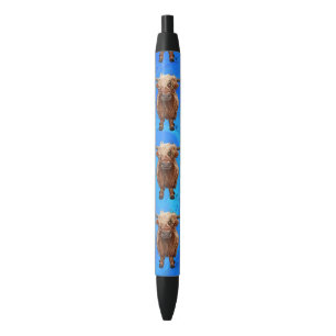 Stylo Noir Parade animale Vache des Highlands