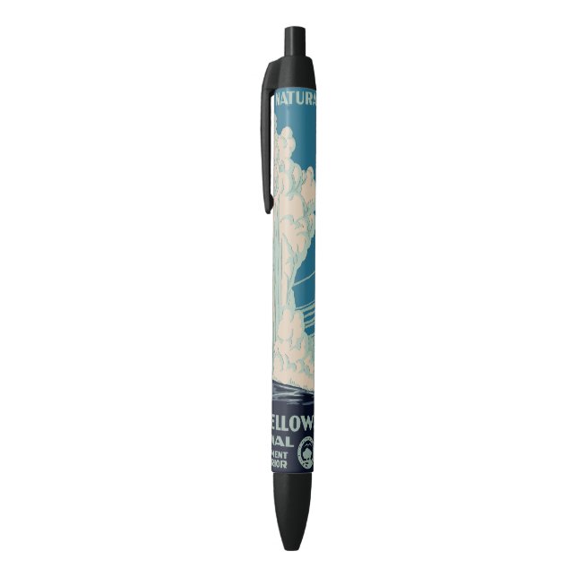 Stylo Noir Parc national de Yellowstone (Haut (Vertical))