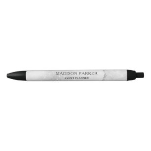 Stylo Noir Parties scintillant blanche