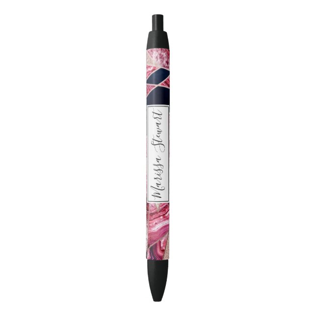 Stylo Noir Parties scintillant de la marine rose Agencement d (devant Vertical)