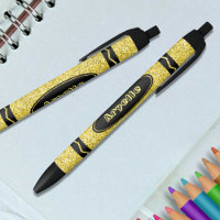 Parties scintillant jaune Crayon Nom personnalisé 