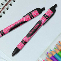 Parties scintillant rose chaud Crayon Nom personna