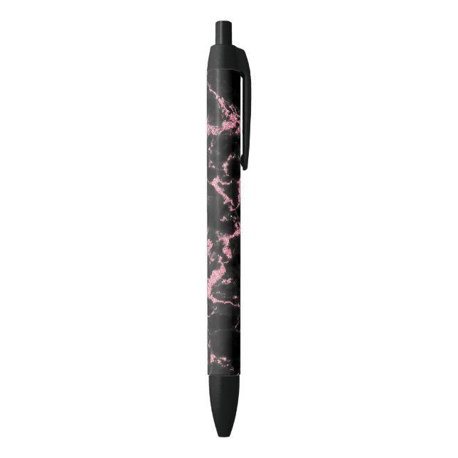 Stylo Noir Parties scintillant rose sur Arrière - plan noir (Bas (Vertical))