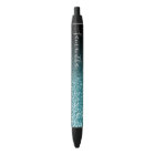 Parties scintillant Turquoise Black Ombre Faux per