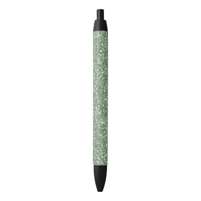 Stylo Noir Parties scintillantes vertes de Faux de (devant Vertical)