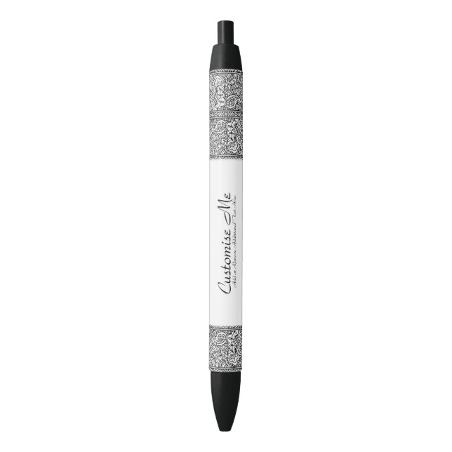 Stylo Noir Passion de Paisley (devant Vertical)