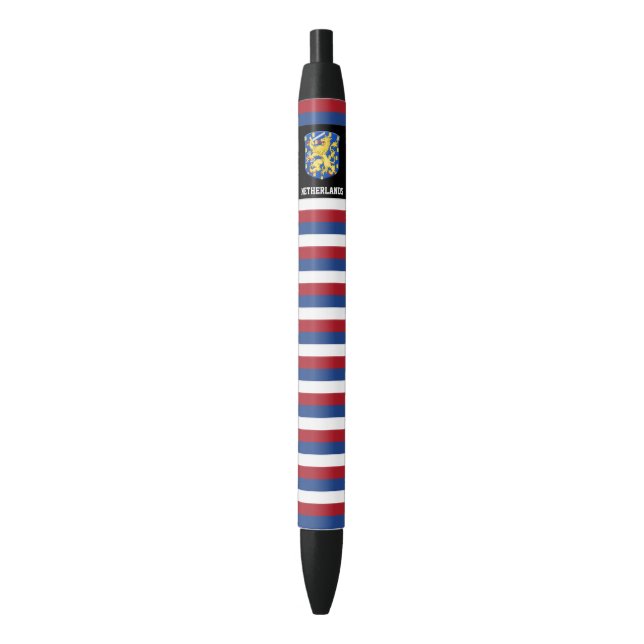 Stylo Noir Pays-Bas Drapeau mignon Patriotique (devant Vertical)