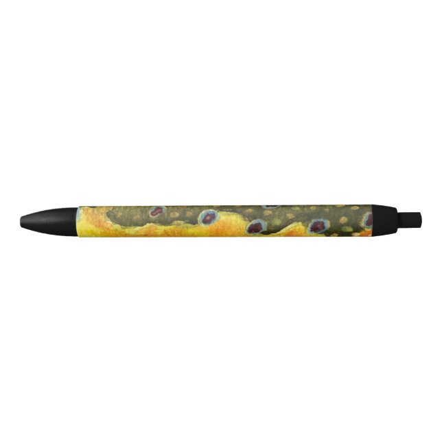 Stylo Noir Pêche à la mouche de l'omble de fontaine (Devant)