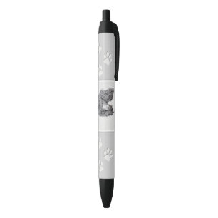 Stylo Noir Peinture à pantalon noir ordinaire de caniche - a