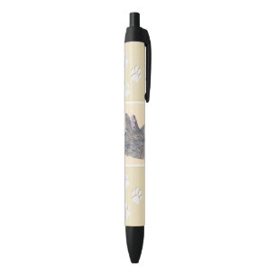 Stylo Noir Peinture belge Tervuren - Cute Original Chien Art
