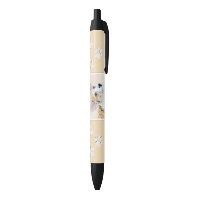 Stylo Noir Pembroke Welsh Corgi Peinture - Chien d'art origin (Bas (Vertical))