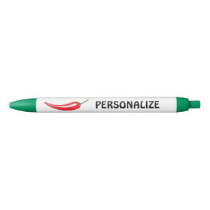 Stylo Noir Personalized red chili pepper writing pens