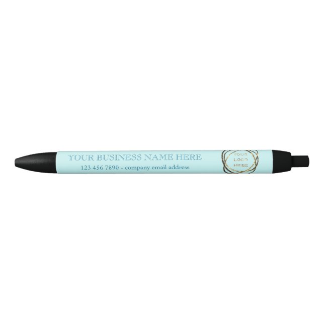 Stylo Noir Personnalisé Ajouter Logo d'entreprise Promotionne (Devant)
