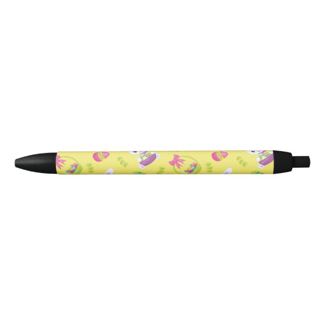 Stylo Noir Petite Petite Oeuf Lapin Pâques Motif Cadeau (Devant)