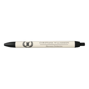 Stylo Noir Pharmaciste Élégant Personnalisé Personnel de la p