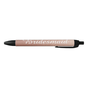 Stylo Noir Photo d'or Rose personnalisée