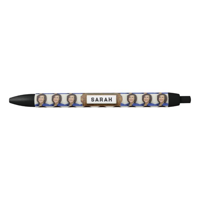 Stylo Noir Photo personnalisé (Devant)