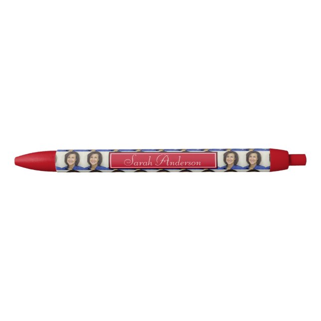 Stylo Noir Photo personnalisée (Devant)