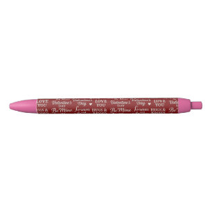 Stylo Noir Phrases classiques de la Saint-Valentin en motif