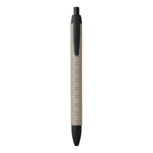 Stylo Noir Pierres Naturelles de Quartz Abstrait Vintage