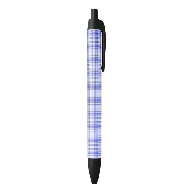Stylo Noir Plaid blanc bleu 2 (Bas (Vertical))